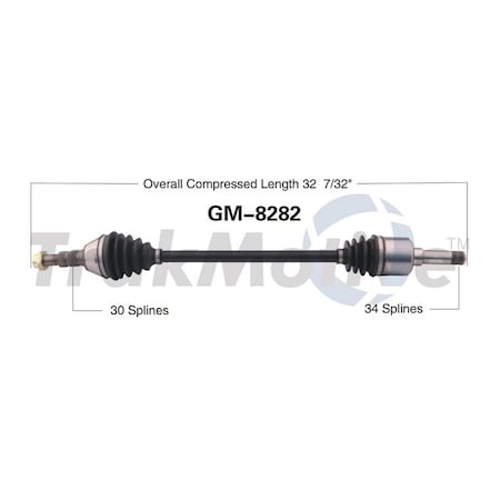 Surtrack Axle Cv Axle Shaft, Gm-8282 GM-8282